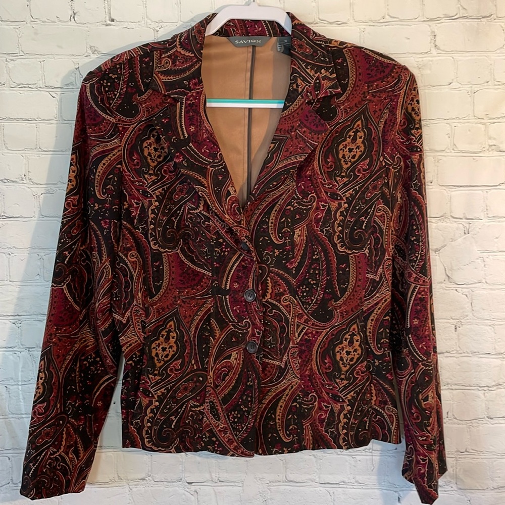 Vintage Savion Paisley Fall colors Blazer